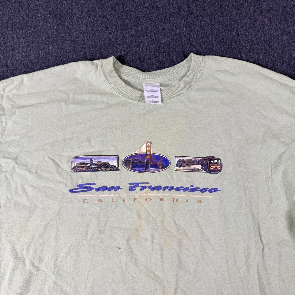 Gildan San Francisco California Tourist Graphic T-Shirt Mens XXL White Cotton
